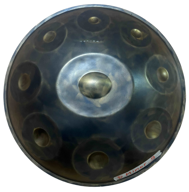 Minor 9 Handpan Nitrided Steel Antik